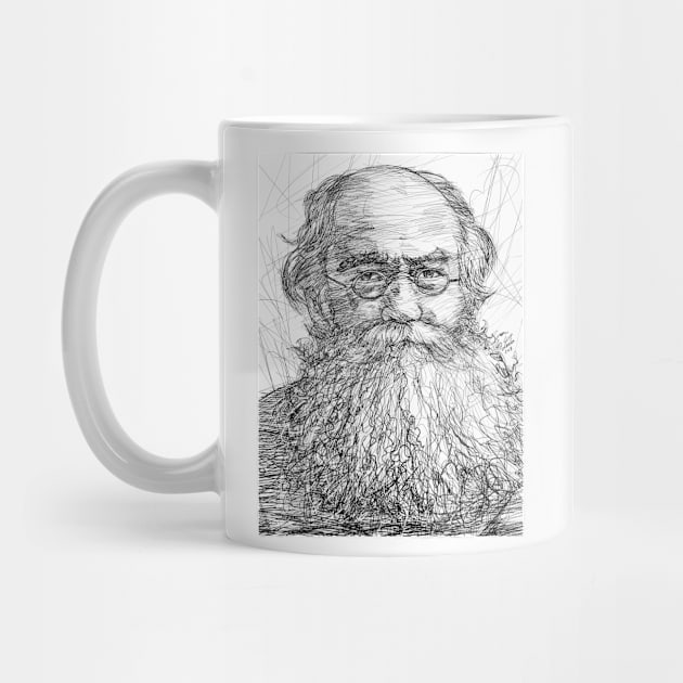 PETER KROPOTKIN ink portrait by lautir